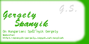 gergely spanyik business card